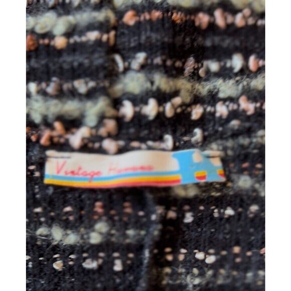 Havana Mixed Textiles VTG Sweater L Multicolor Hi/Low Retro Goth Preppy Corpcore - Picture 6 of 7